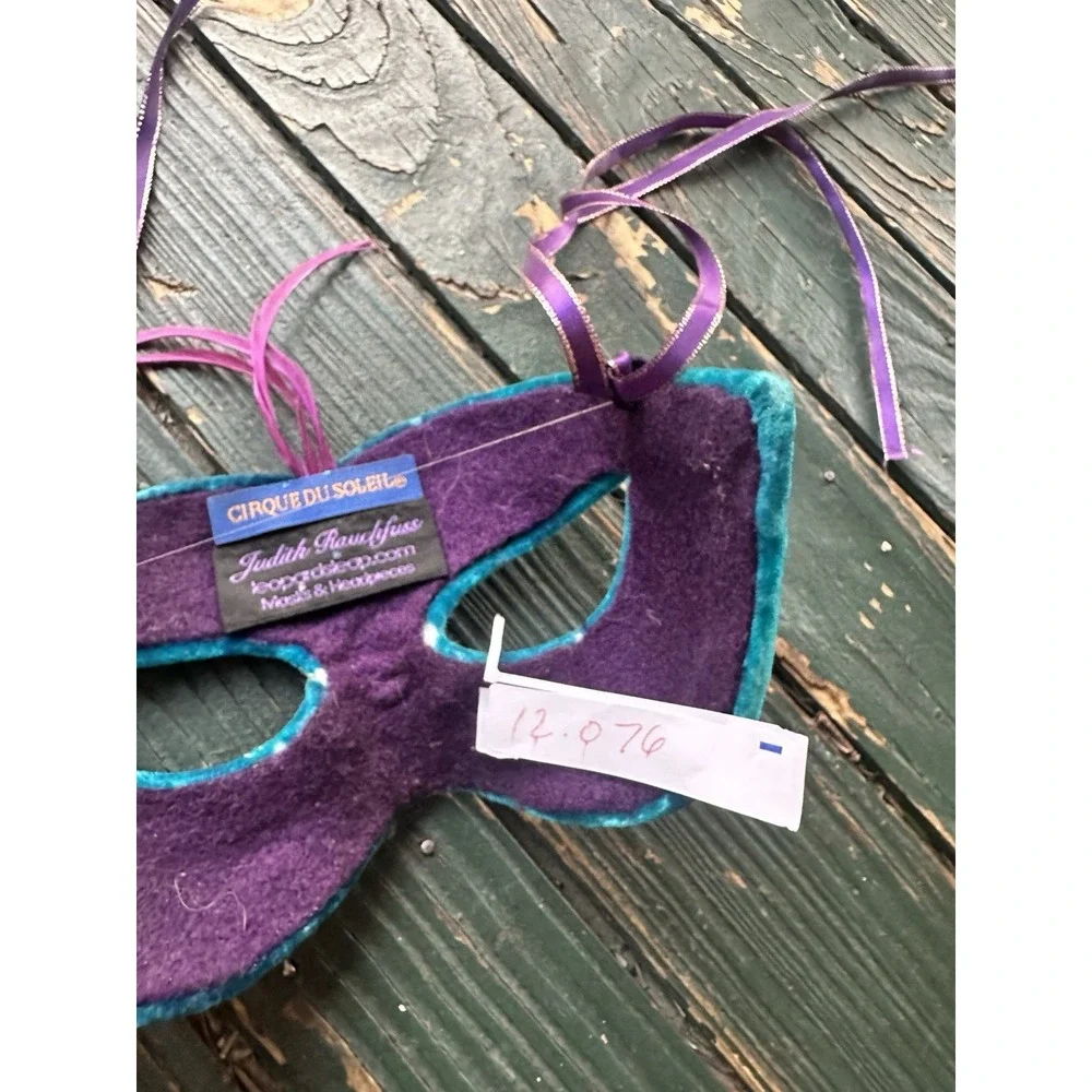 Cirque Du Soleil Blue Ribbons &‎ Feather Judith Rauchfuss Masquerade Mask